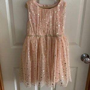 Size 6 dress peach with gold stars